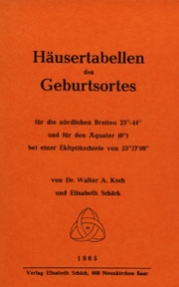 Häusertabellen des Geburtsortes
