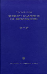 Grade und Gradbezirke der Tierkreiszeichen