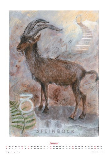 Tierkreiszeichen-Wandkalender 2017